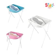 Kit banho - Banheira 34L com suporte alto + rede redutor de banheira - Styll baby