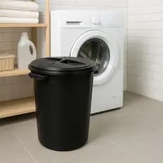 Lixeira Tampa Fechamento Seguro 35 Litros Preta Plastica Alta Qualidade
