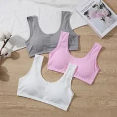 Sutiã Top De Dupla Camada Para Adolescentes/Meninas De 10-16 Anos
