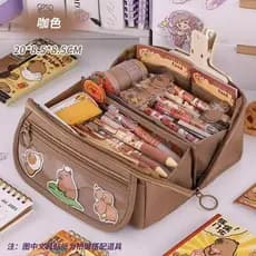 Estojo Kawaii Fofo com 9 compartimentos para canetas e lápis de grande capacidade Criativa Qualidade