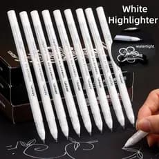 Caneta de desenho e pintura Branca Artes, highlighter, esferográfica pintura artes profissional