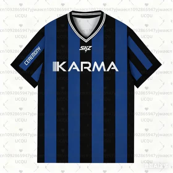 Camiseta Kpop Stay Karma , Felix Bangchan Hyunjin , Estilo Streetwear , Feminina Esportiva Grande De Manga Curta