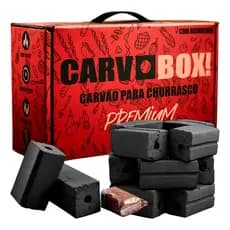 Carvão Box Briquete Sem Fumaça Premium Gourmet Churrasco 5 Kg Carvoboxx