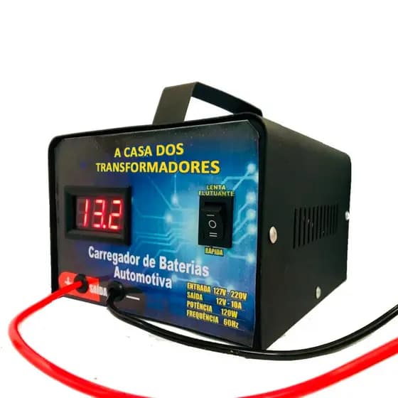 Carregador Bateria VOLT. 12v Carro Moto Náutica Caminhão 20ah Flutuante Inteligente Cbv20 A Casa das Fontes