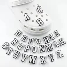 Pin Boton Para Babuches Letras Alfabeto Branco