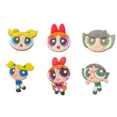 06 Pins/Bottons Emborrachados Para Babuche - Meninas Super Poderosas