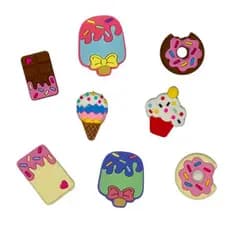 04 a 10 Pins/Bottons Emborrachados Para Babuche - Doces
