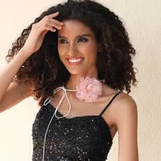 Para festa estrela de boate Colar Choker Cordão Com Flor De Tecido Aplicada Feminino Acessórios