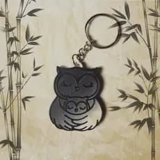 🦉 Chaveiro Mãe Coruja com Filhote – Kit com 2 Unidades - Perfeito para o dia das mães 💕
