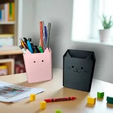 Porta-Canetas Gatinho – Organização com Charme 🐾✨