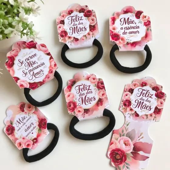 50/100 Tag para xuxinha rabico de cabelo Mimo para Cliente/ Dia das Mães *NÃO ACOMPANHA XUXINHAS*