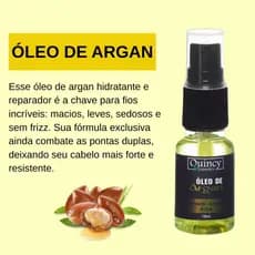 ÓLEO DE ARGAN QUINCY HIDRATAÇÃO PROFUNDA SEM PESAR, FIOS MACIOS,SEDOSOS E BRILHANTES1040-A