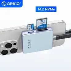 Gabinete externo ORICO Magnetic 2230 2242 M.2 NVMe SSD, caixa de armazenamento de disco rígido M2 para iPhone AP42