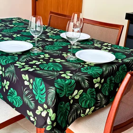 Toalha de Mesa Estampada Oxford Premium 4, 6, Cadeiras