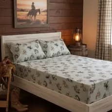 Jogo De Cama Country Cavalo Cama Queen Casal Solteiro Algodão Super Macio Elástico Toda Volta