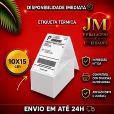500 Etiquetas Térmica Papel Adesivo 10x15CM Papel Térmico e Papel Contínuo Para envios e E-Commerce