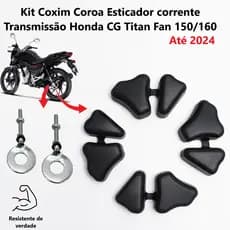 Kit Bucha Coxim da Coroa Esticador Corrente Transmiss Roda Traseira Honda CG 150/160 Titan Fan Start