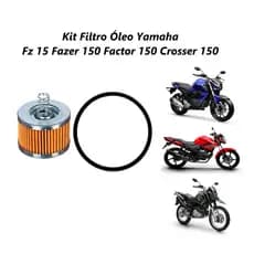 Filtro Troca Óleo c Oring Yamaha Fazer 150 Factor 150 FZ150 Crosser 150