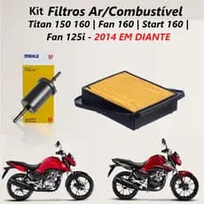 Kit Filtro De Ar + Filtro Combustível Modelo Original Honda Titan Fan Start Cargo150 160 125i 2014