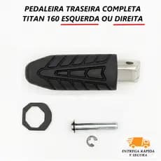 Pedaleira Traseira Completa Pezinho Apoio Passageiro Modelo Honda Titan Fan Start 160 Maciça Forte