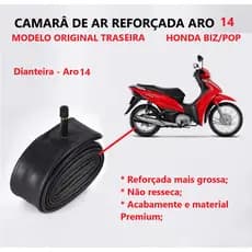 Camara Ar Traseira aro 14 Moto Modelo Original Biz 125 100 Pop Shineray Jet Phoenix Camera Premium