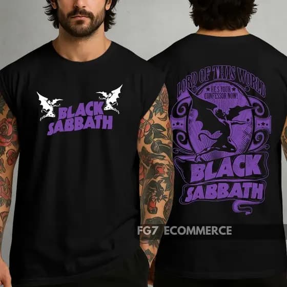Camiseta Regata Streetwear Black Sabbath Metal Ozzy Osbourne Cavada Oversized