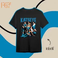 Camiseta Infantil Katsey Pop Girl Group Música Urbana Streetwear Estilo Denim Y2K Gringa Pop