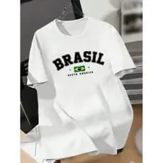 Camisa Unissex  Tshirt 30.1  Camisa masculina e feminina estampada brasil 100% algodão moda verão Premium Envio I