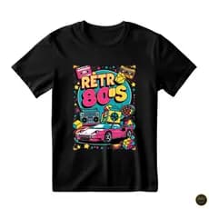Camisa Unissex Estampa Retro 80´s Anos 80 Camiseta Colorida Retro 100% Algodão - Envio Imediato