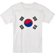 Linda T-shirt Camiseta Coreia do Sul, Bandeira Sul-coreana Envio Rápido