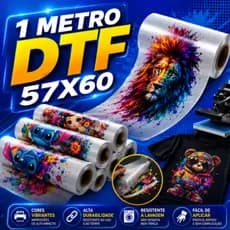01 Metro Dtf Textil Para Tecidos Camisetas 58cm x 100 cm Tenha Arquivo Pronto antes de Comprar Enviamos de Imediato