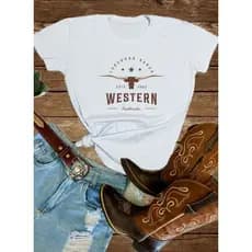 T-shirt Camisa Linda Camisa Camiseta country  "Western Authentic" Premium Envio Rapido