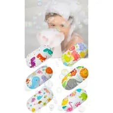 Tapete Box Banho Banheiro Antiderrapante Infantil Ventosa Chuveiro Criança Dinossauro 33X63CM