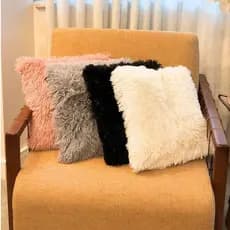 Capas De Almofadas 45x45 cm Tecido Felpudo Liso Decorativas Sala Sofá Poltrona Cama Zíper Invisível