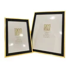 KIT 05UN OU 10UN PORTA RETRATO 10X15 E 15X20 GOLD BLACK PREMIUM LUXO HOME DECOR SALA, QUARTO, CASA