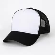 BONÉ TRUCKER COM TELINHA PRETO COM BRANCO CASUAL MASCULINO