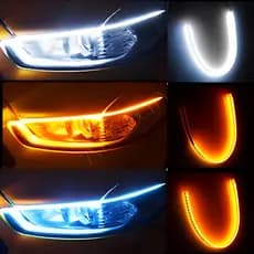Fita LED Flexível 2pcs 12V Para Carros DRL Superfície Decorativa Faróis De Automóveis De Sinalização De Giro