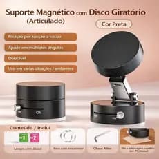Suporte Celular Veicular Magnético 360° Ventosa Forte Painel Carro