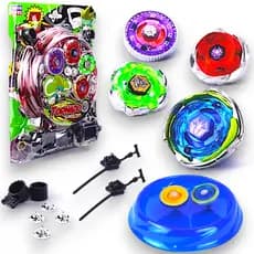 Para Combate Relaxar brinquedos infantis 4 Beyblade Metal Com Led 5D e 2 Lançadores e Arena Piões