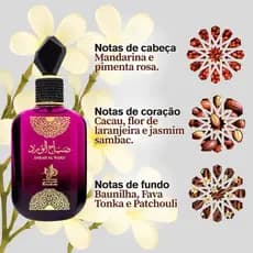 Perfume Arabe Original Al Wataniah Feminino Sabah Al Ward (ENVIO Agora)Eau de Parfum 100ml Original