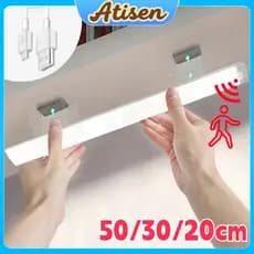 50/30/20CM Luzes Recarregáveis com Sensor de Movimento para Baixo do Armário Luz Noturna USB Sem Fio