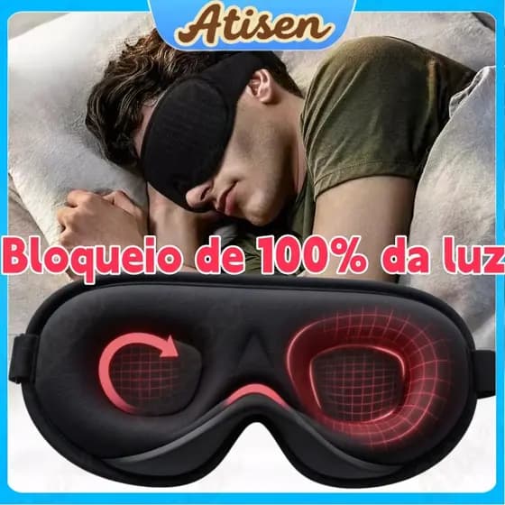 3D Máscara Espuma Confortavel de Dormir 100% Sombra Blackout Tampa do Olho Noturno