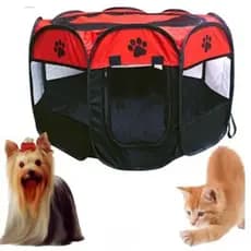 Cercadinho Casinha Portátil Transporte Gatos Cachorros Animais Tecido Dobrável Respirável