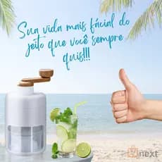 Triturador de Gelo Raspadinha Com Manivela Drinks Caipirinha Coquetel Suco