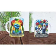 Caneca Autista - TEA - Autismo - Caneca de Porcelana - Dia Mundial de Conscientização do Autismo