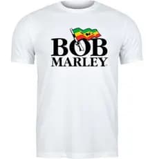 Camiseta Tradicional Unissex Estampa Bob Marley