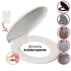 Assento Sanitário Almofadado C/ Tampa Oval Universal Várias cores