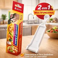 Descascador e Boleador 2 em 1 Simples Prático Keita para Batata Frutas e Legumes Utensílio de Cozinha Branco