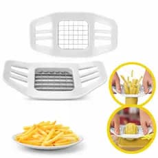 Cortador e Fatiador De Batatas Palitos Branco Prático Simples Picador