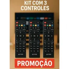 Kit 3 Controles Remoto Para Tv Botões Box Botões Inteligentes Aparelho.